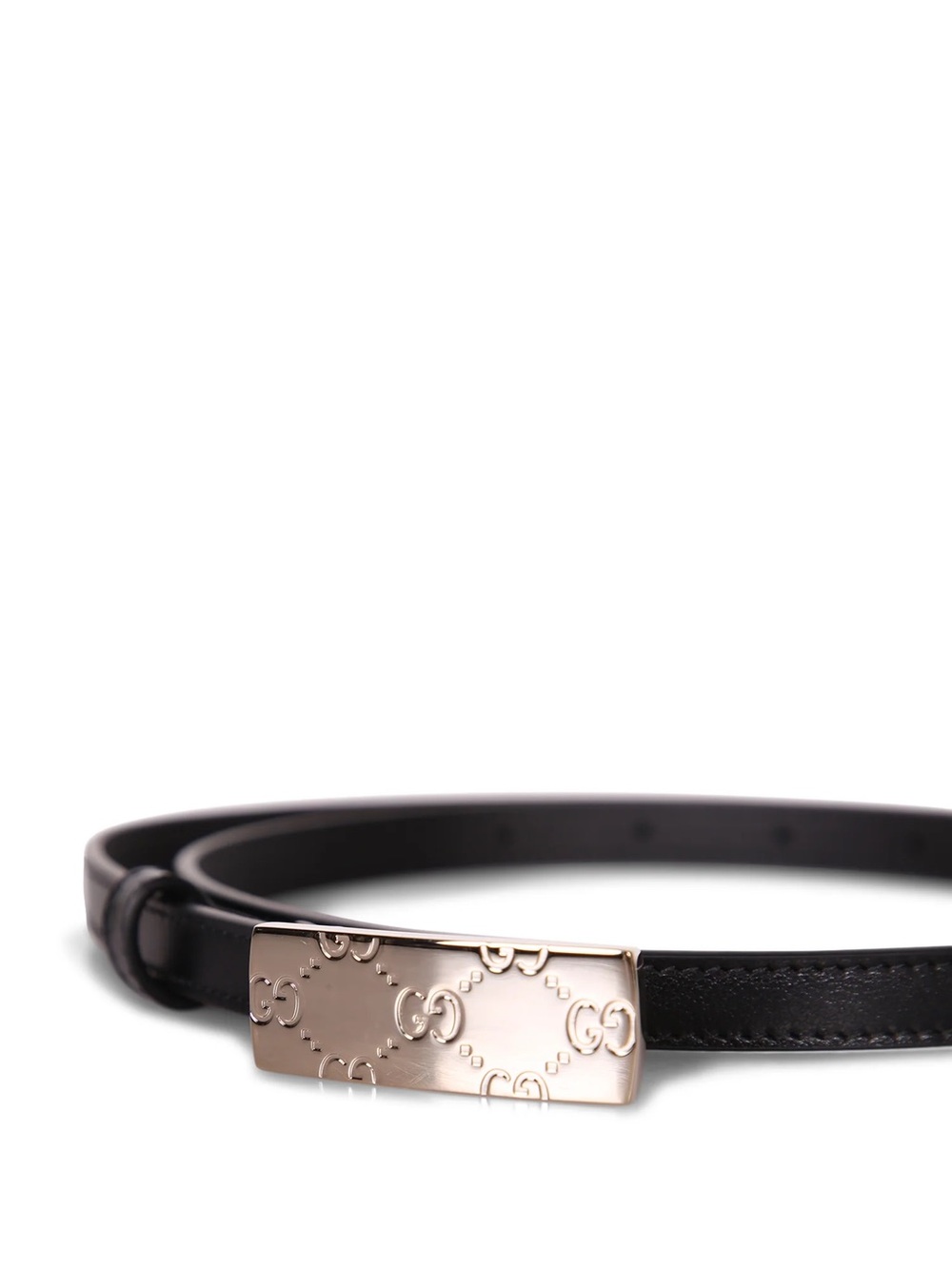 GUCCI Plutone Black Leather Belt 80